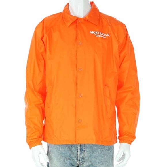 Mojo Bazaar Laboratory Capsule Collection Orange Windbreaker Snap Jacket - Picture 2 of 4